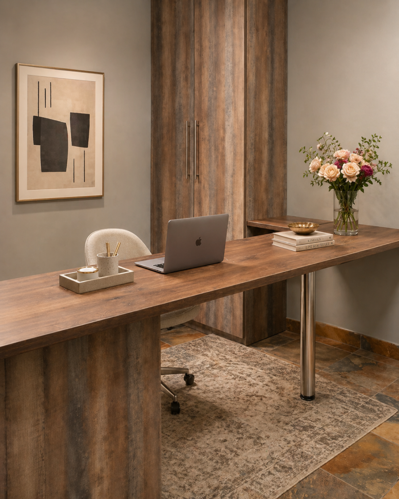 Craft Cabinets | Custom Kitchen Cabinets, Built-In Cupboards & Furniture Restoration | Custom desk design for an office space